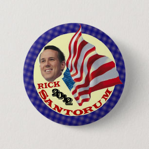 Bóton Redondo 5.08cm Rick Santorum 2012