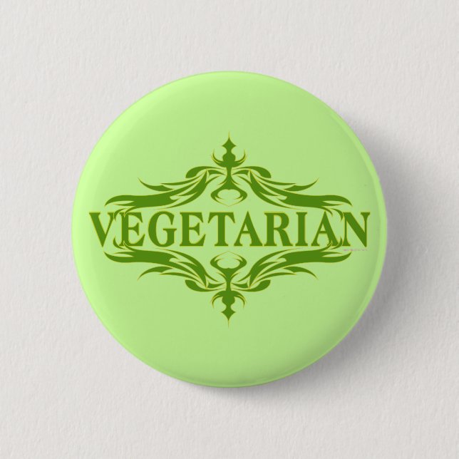 Bóton Redondo 5.08cm Rico Em Verde - Vegetariano (Frente)