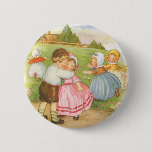 Bóton Redondo 5.08cm Rima de berçário do ganso de mãe de Georgie Por