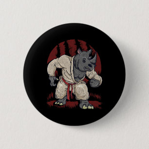 Bóton Redondo 5.08cm Rinoceronte Rino Artes Marciais Mma Karate Ku