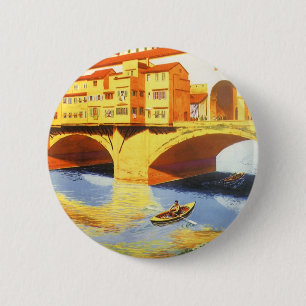 Bóton Redondo 5.08cm Rio da ponte de Florença Firenze Italia das