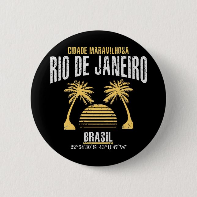 Bóton Redondo 5.08cm Rio de Janeiro (Frente)