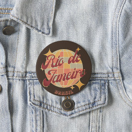 Bóton Redondo 5.08cm Rio de Janeiro Brasil - Vintagem do Desco