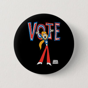 Bóton Redondo 5.08cm Ripple Junction X Schoolhouse Rock Vote Em Sarah