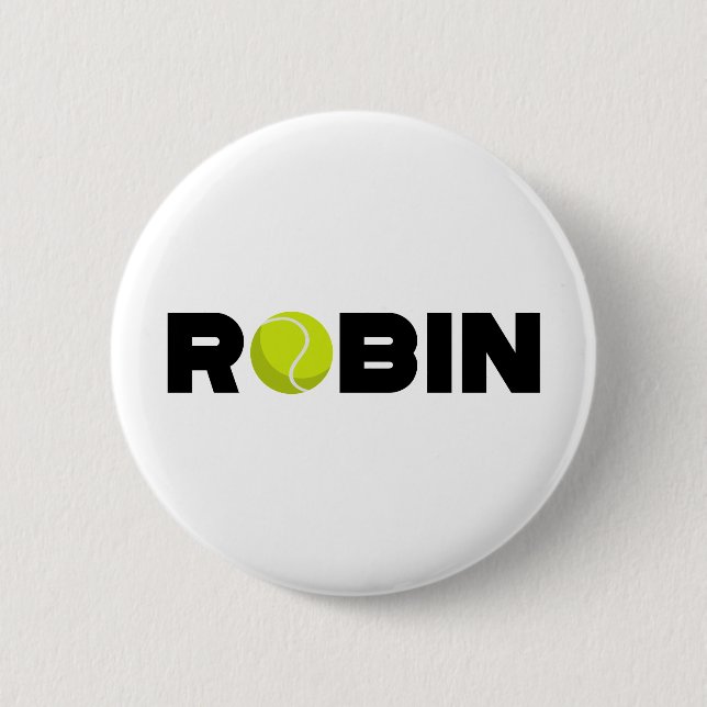 Bóton Redondo 5.08cm Robin Tênis (Frente)