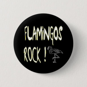 Bóton Redondo 5.08cm Rocha dos flamingos! Botão