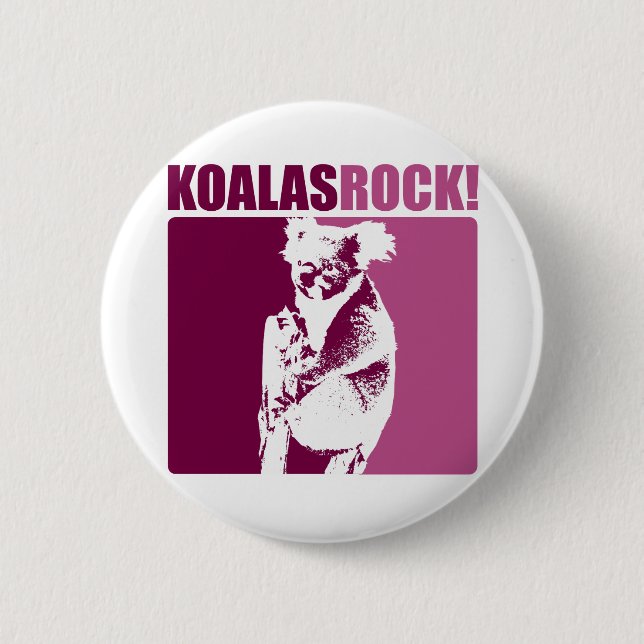 Bóton Redondo 5.08cm Rocha dos Koalas! (Frente)