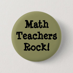 Bóton Redondo 5.08cm Rocha dos professores de matemática!