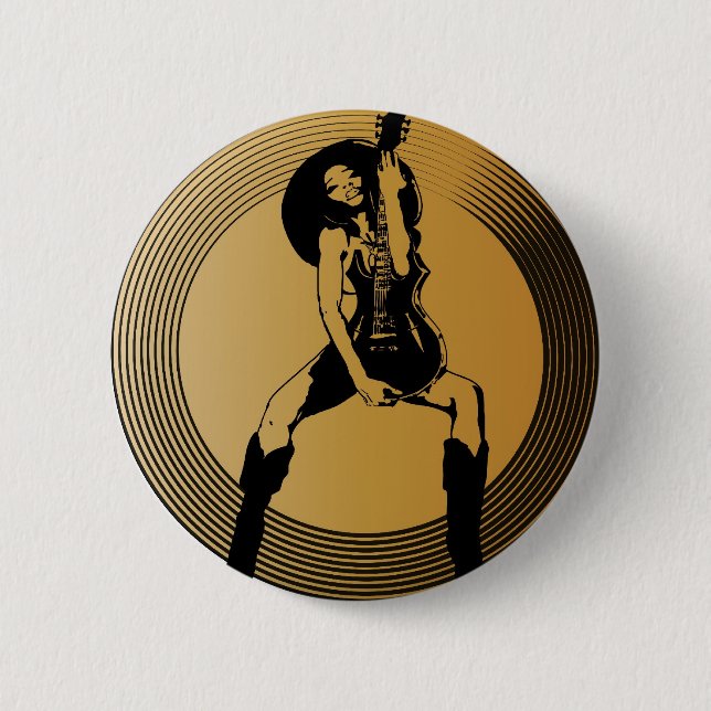 Bóton Redondo 5.08cm Rocha sobre! (Frente)