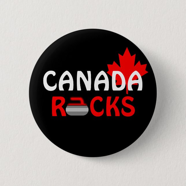 Bóton Redondo 5.08cm Rochas de Canadá - ondulando (Frente)