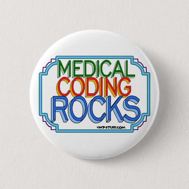 Bóton Redondo 5.08cm Rochas de Codificação Médica (Frente)