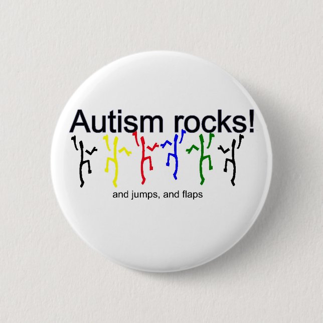 Bóton Redondo 5.08cm Rochas do autismo! (Frente)