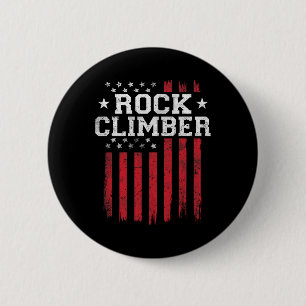 Bóton Redondo 5.08cm Rock ClimAmerican Flag Usa Patriot Patriot C