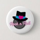 Bóton Redondo 5.08cm Rock n Roll hat<br><div class="desc">Rock n Roll hat</div>