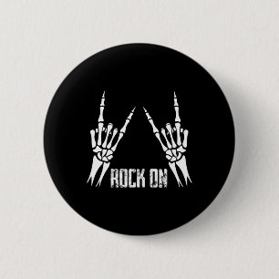 Bóton Redondo 5.08cm Rock On Banda Para As Mulheres Rock And Rols Para