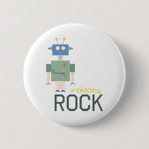 Bóton Redondo 5.08cm Rock Robots