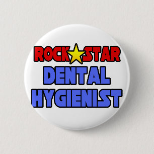 Bóton Redondo 5.08cm Rock Star Dental Hygienist