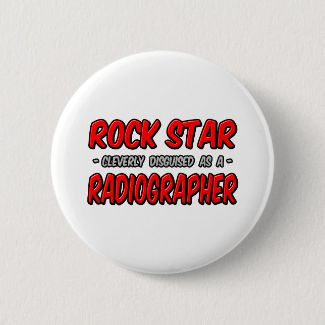 Bóton Redondo 5.08cm Rock Star. Radiógrafo (Frente)