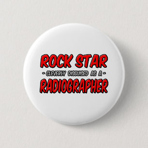 Bóton Redondo 5.08cm Rock Star. Radiógrafo