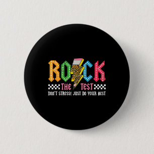 Bóton Redondo 5.08cm Rock The Test Day Dont Stress Abcd Alphabe