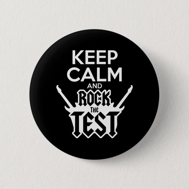 Bóton Redondo 5.08cm Rock The Test Day Teacher Testing State Ideo Schoo (Frente)