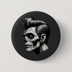 Bóton Redondo 5.08cm Rockabilly Zombie Vibes