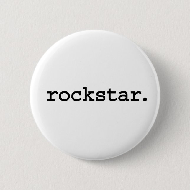 Bóton Redondo 5.08cm rockstar. (Frente)