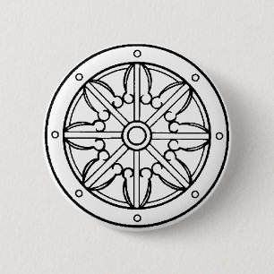 Bóton Redondo 5.08cm Roda de Dharma