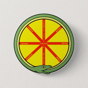 Bóton Redondo 5.08cm Roda de Ouroboros