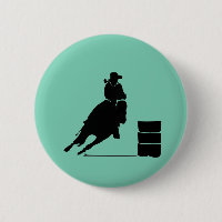 Rodeo Theme Cowgirl Barrel Racing Silhouette