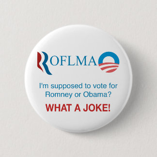 Bóton Redondo 5.08cm ROFLMAO - Voto Romney ou Obama?