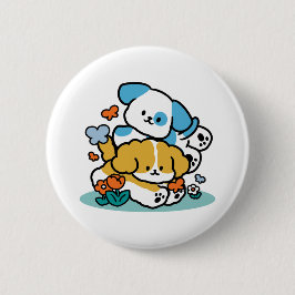 Bóton Redondo 5.08cm Rolando Para Maio Como Pups Felizes - Cachorro Pri