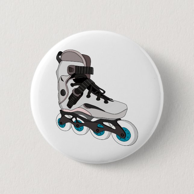 Bóton Redondo 5.08cm Rollerblades Rollerskates Inline Skates Arte (Frente)
