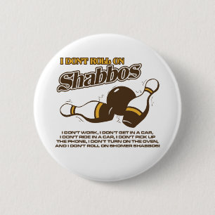 Bóton Redondo 5.08cm Rolo no gajo de Shabbos