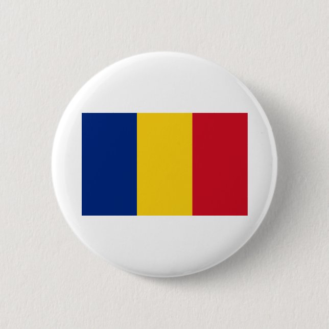 Bóton Redondo 5.08cm România - Romênia Flag (Frente)