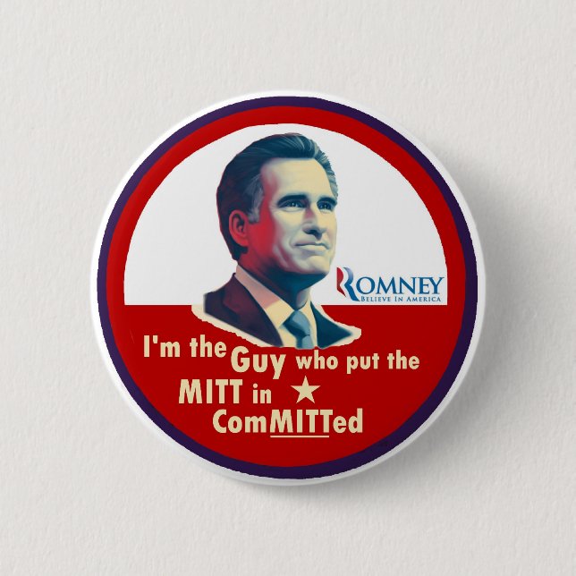 Bóton Redondo 5.08cm Romney 2012: Cometido (Frente)