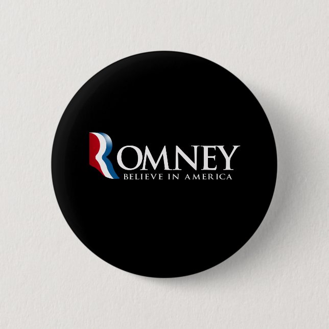 Bóton Redondo 5.08cm Romney - acredite em América - (Frente)