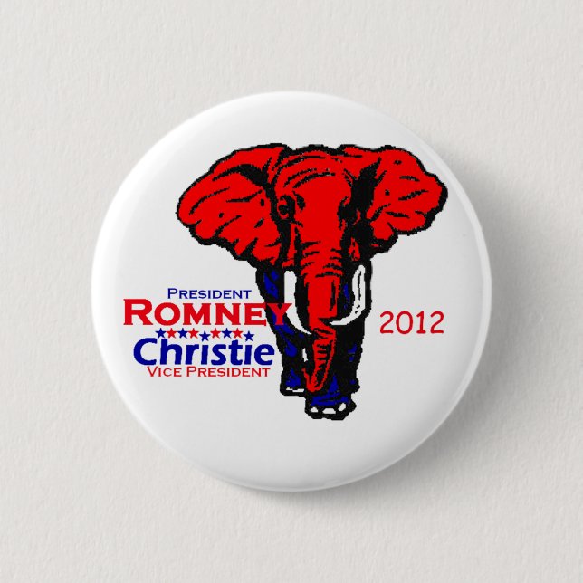 Bóton Redondo 5.08cm Romney Christie (Frente)