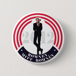 Bóton Redondo 5.08cm Romney, Mitt Romney