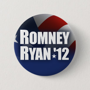 Bóton Redondo 5.08cm Romney Ryan 2012