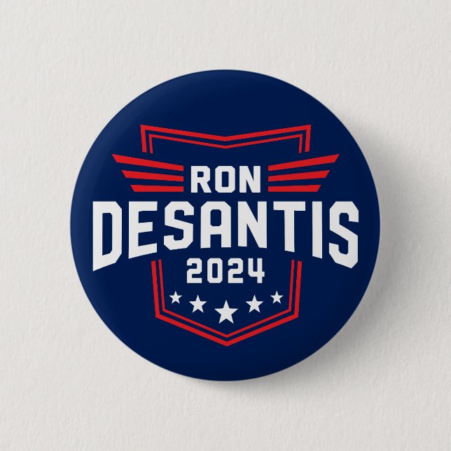 Bóton Redondo 5.08cm Ron Desantis 2024 para eleição presidencial (Frente)