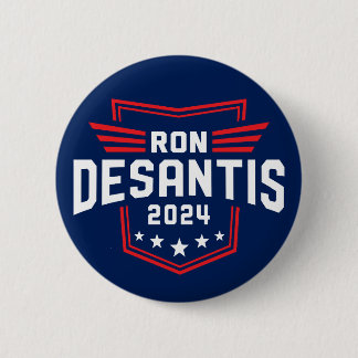 Bóton Redondo 5.08cm Ron Desantis 2024 para eleição presidencial