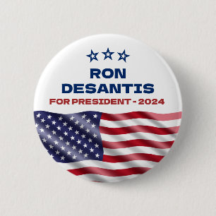 Bóton Redondo 5.08cm Ron Desantis para Presidente 2024
