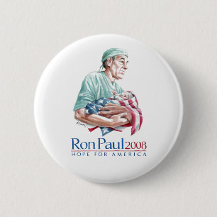 Bóton Redondo 5.08cm Ron Paul 2008 - Personalizado