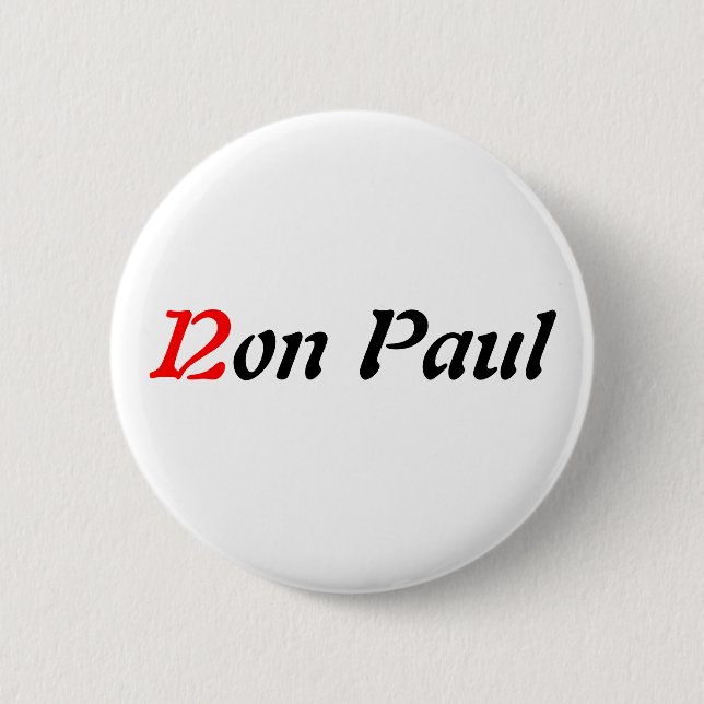 Bóton Redondo 5.08cm Ron Paul 2012 (Frente)