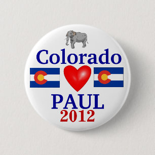Bóton Redondo 5.08cm Ron Paul Colorado 2012