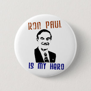 Bóton Redondo 5.08cm Ron Paul é meu herói