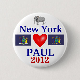Bóton Redondo 5.08cm Ron Paul New York 2012