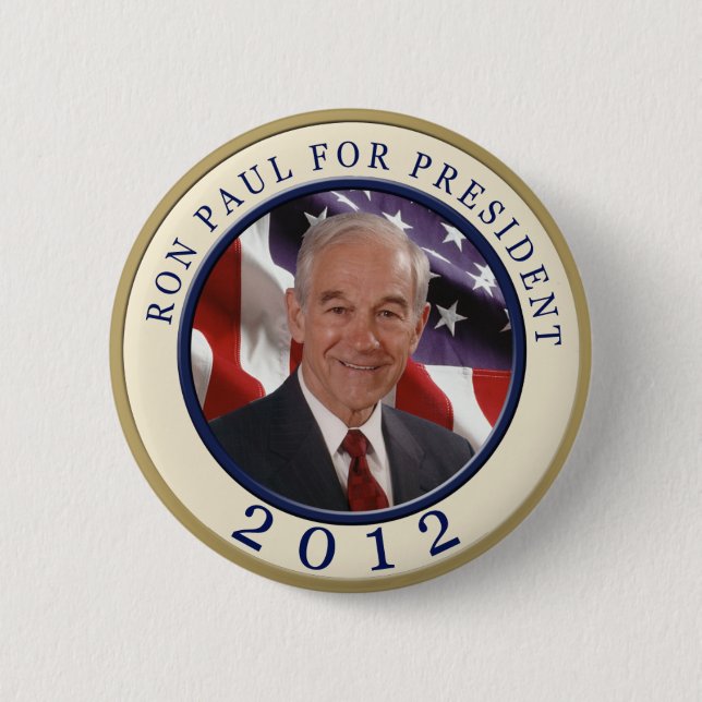 Bóton Redondo 5.08cm Ron Paul para o presidente 2012 (Frente)