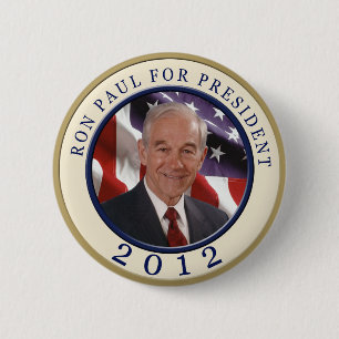 Bóton Redondo 5.08cm Ron Paul para o presidente 2012